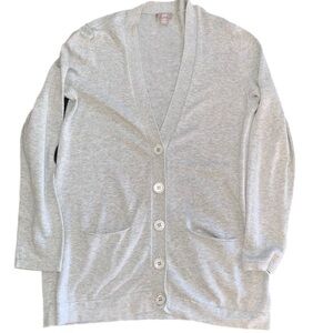 J.Jill light gray 4 button cardigan with two front pockets sz. XS